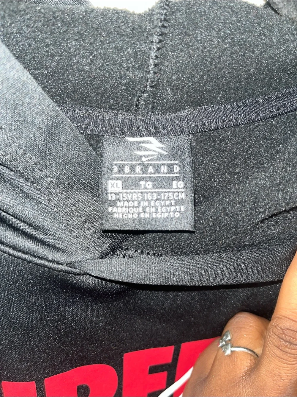 Nike Black Hoodie with Red FIRED UP Graphic